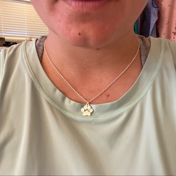 Sweet Paw Print Necklace - Picture 3 of 6